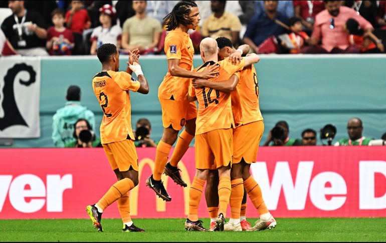 Holanda se impuso por 2-0 a Qatar en su último duelo dentro de la primera fase de la Copa del Mundo, algo que le permitió quedarse con el puesto de honor en su sector. EFE / N. Thekkayil