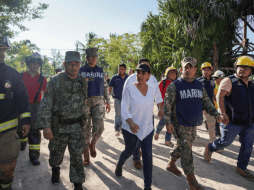 La mandataria estatal manifiesta que el saldo de la conflagración, es blanco, salvo por la joven lesionada que ella misma reportó anoche. TWITTER / @MaraLezama