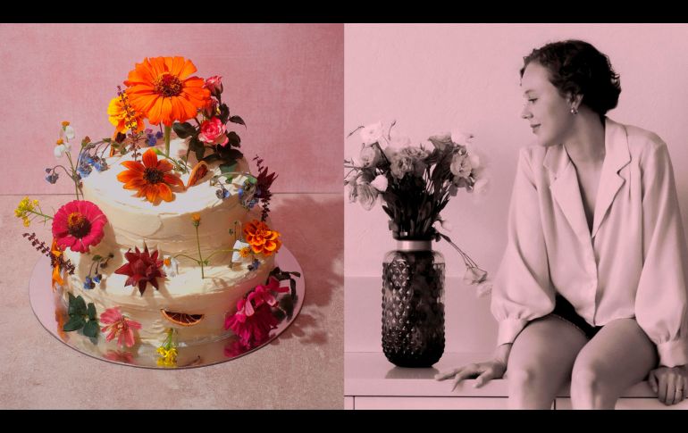 Julia Dávalos Fellner es la diseñadora detrás de Elogia, una repostería especializada en diseños de pasteles florales. CORTESÍA