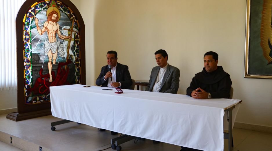 Autoridades religiosas y municipales ofrecieron una rueda de prensa para dar a conocer los pormenores de la visita de “La Generala”. EL INFORMADOR/A. Navarro