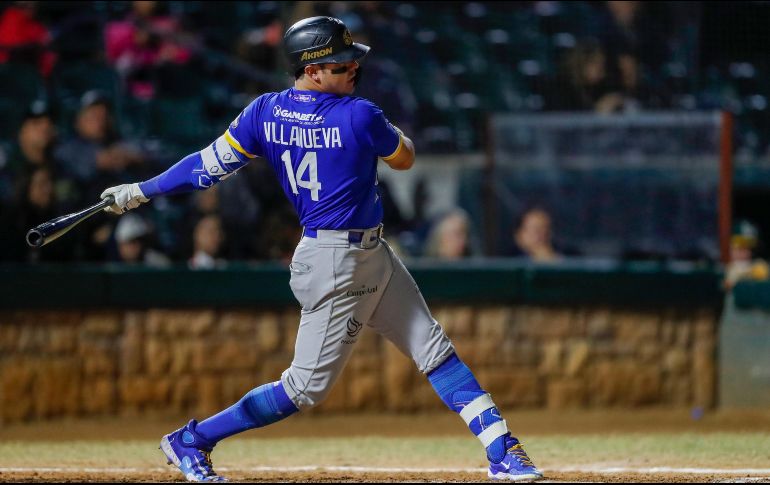 Christian Villanueva cerró la cuenta de los Charros con un jonrón solitario en la quinta entrada. TWITTER/charrosbeisbol