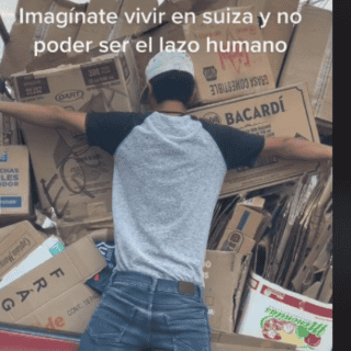 Viral: ¡Como superhéroe! Captan a hombre deteniendo cientos de cajas