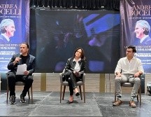 Melchor Peraza, CEO de Global Pear y promotor del concierto, Josefina Barragán, enlace de la presidencia del Gobierno de Zapopan y Jorge Bernal, director de mercadotecnia del Club de Golf Las Cañadas estuvieron en rueda de prensa para hablar del concierto. EL INFORMADOR / A. Navarro