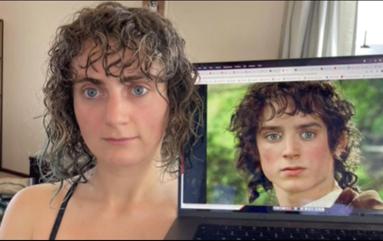 Annie, una chica de Nueva Zelanda, hizo el cosplay perfecto de Frodo Bolsón al cortarse el cabello. TIKTOK/Captura de pantalla