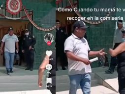 En la grabación se observa la sorpresa del sujeto ante la actitud de su mamá. ESPECIAL/CAPTURA DE VIDEO