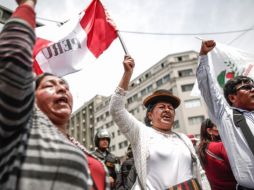 La vicepresidenta Diana Boluarte s eha convertido en la primera mujer al mando del país. EFE/A. Mejía