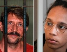 Brittney Griner (D) fue liberada hoy jueves en el marco de un intercambio de prisioneros con el traficante de armas ruso Viktor Bout (I), encarcelado durante diez años en Estados Unidos. AP