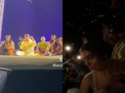 Una fanática que estaba al lado de la mujer embarazada decidió subir el video a su cuenta de TikTok (andreajaquelyne), en el cual se puede apreciar que varios fans comenzaron a gritarle a Bad Bunny para que los saludara. ESPECIAL