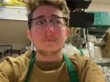 El estudiante reveló que trabaja como barista en una cafetería norteamericana. ESPECIAL/CAPTURA DE VIDEO