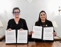 Las titulares de Cultura de ambos estados, Lourdes González Pérez y Melissa Segura Guerrero. ESPECIAL/Secretaría de Cultura