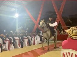 El caballo, de nombre Tormento, recibió un merecido homenaje tras el acompañamiento incondicional que me hizo al joven. ESPECIAL