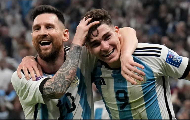 Messi anotó ayer su décimo gol en copas del mundo, superando a Batistuta como el goleador histórico de la Albiceleste en estas competencias. AP/M. Meissner