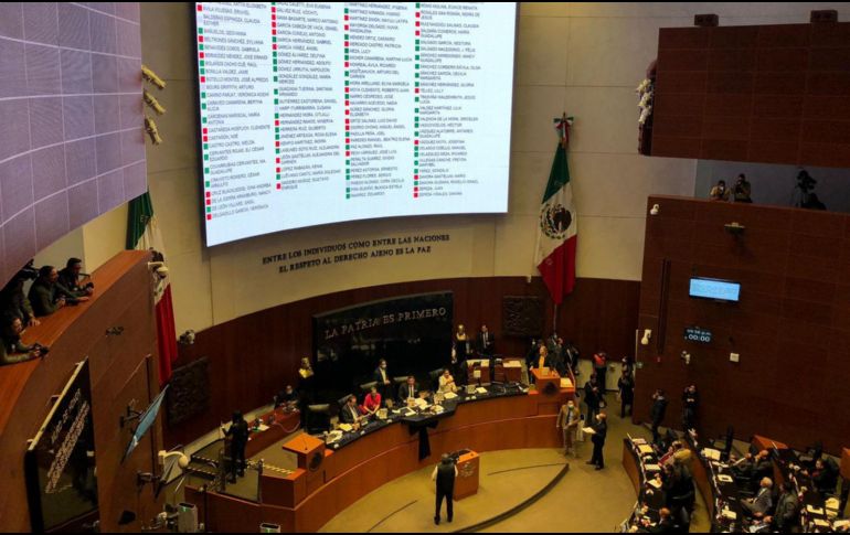 Con 65 votos a favor y 52 en contra, el pleno de la Cámara Alta avaló la minuta de con proyecto de decreto. SUN / D. Sánchez