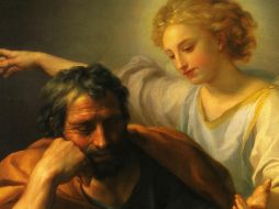 «José, hijo de David, no dudes en recibir en tu casa a María, tu esposa, porque ella ha concebido por obra del Espíritu Santo». WIKIPEDIA/«El sueño de san José», de Anton Raphael Mengs