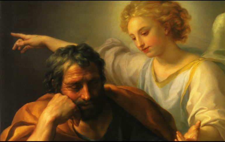 «José, hijo de David, no dudes en recibir en tu casa a María, tu esposa, porque ella ha concebido por obra del Espíritu Santo». WIKIPEDIA/«El sueño de san José», de Anton Raphael Mengs