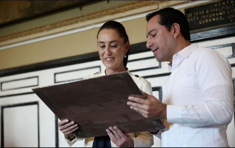 Claudia Sheinbaum y  Mauricio Vila Dosal. CORTESÍA