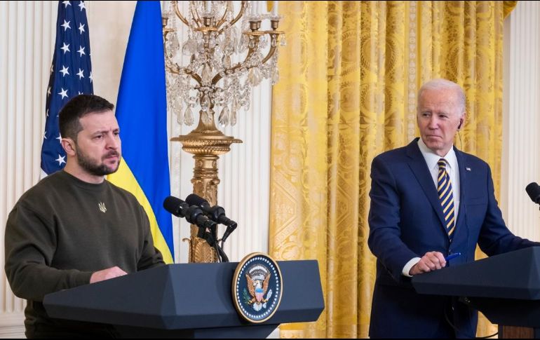 Joe Biden recibió este miércoles a Volodímir Zelenski en la Casa Blanca. EFE/JIM LO SCALZO