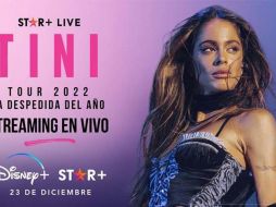 “Tini Tour 2022: La despedida del año” se transmitirá a las 18:00 horas en Star+. ESPECIAL/THE WALT DISNEY COMPANY MÉXICO.
