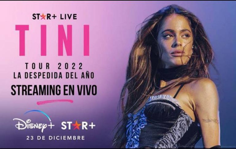 “Tini Tour 2022: La despedida del año” se transmitirá a las 18:00 horas en Star+. ESPECIAL/THE WALT DISNEY COMPANY MÉXICO.