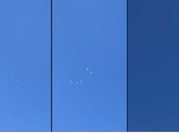 En el video solo se ven objetos blancos en el cielo. SUN