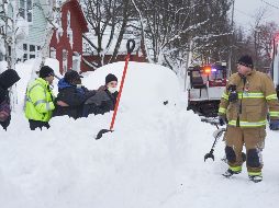 Búfalo quedó totalmente colapsada por la nieve. EFE