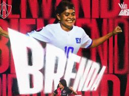 Brende Cerén ha sobresalido por su velocidad. Twitter/Atlas FC Femenil