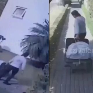 Graban a empleada doméstica robando caja fuerte con dinero, en Puebla