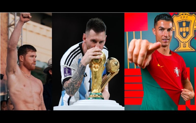 Canelo Álvarez, Messi, y Cristiano Ronaldo, entre los mejores pagados del planeta, este 2022. ESPECIAL
