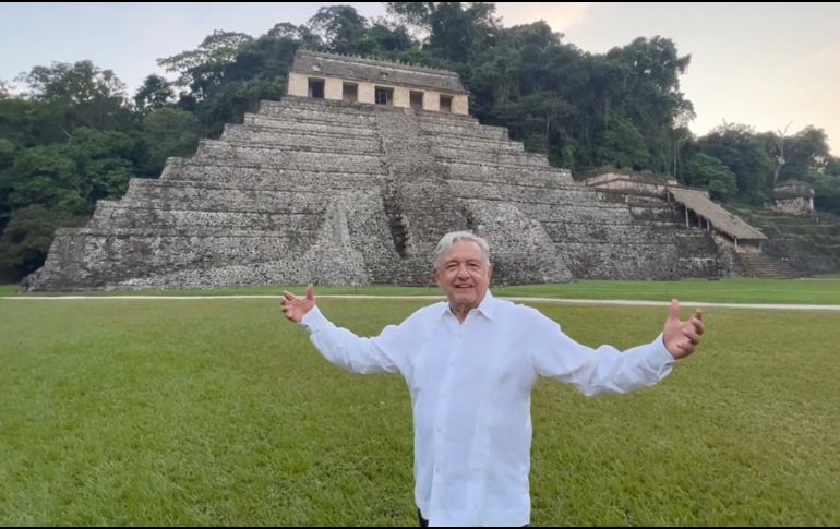 El presidente destacó las herencias culturales prehispánicas, que perviven en la fortaleza del México actual. TWITTER/lopezobrador_