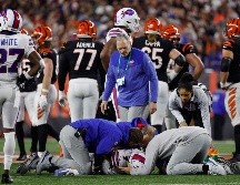 El duelo de Búfalo ante los Bengals fue suspendido por la noche. AFP/Kirk Irwin
