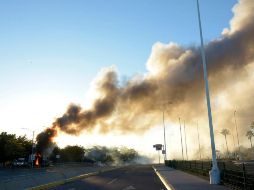La detención de Ovidio Guzmán ha dejado hasta ahora 19 bloqueos y agresiones armadas en diferentes partes de la ciudad de Culiacán. EFE/J. Cruz