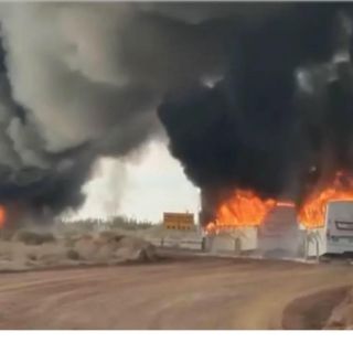 Incendian tres camiones de transporte de personal en Caborca