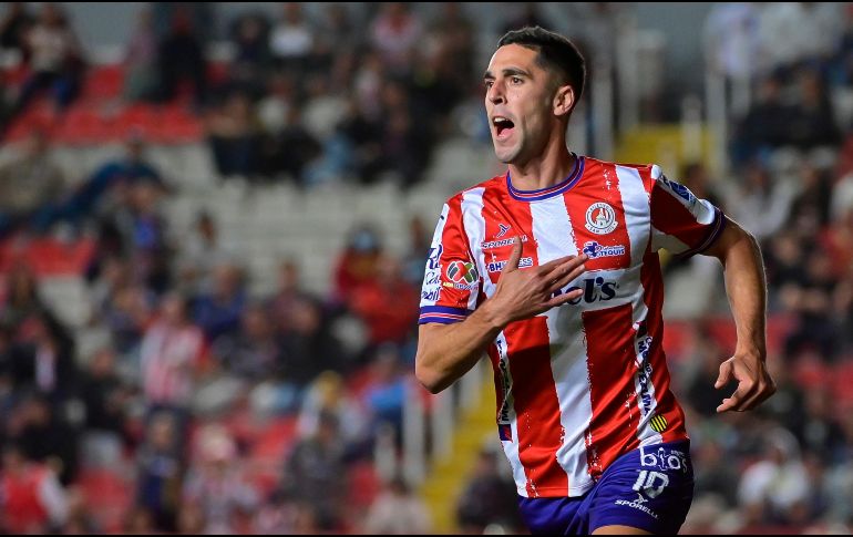 Sabín Merino puso el tercer tanto de los potosinos en su visita a Aguascalientes. IMAGO7/S. Laureano