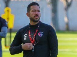 Benjamín Mora dirigió la práctica de este domingo en la Madriguera. Twitter/@AtlasFC