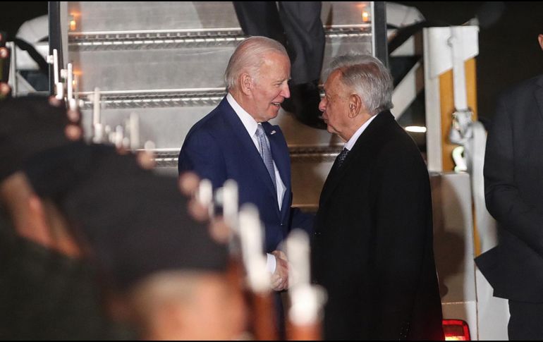 El Presidente de México y el de Estados Unidos se reunieron en Palacio Nacional. EFE/S. Gutiérrez