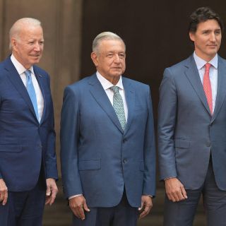 Biden llega a Palacio Nacional y se reúne con López Obrador y Trudeau