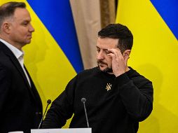 Zelensky fue introducido en la gala por el actor Sean Penn, quien hizo un discurso visiblemente emocionado. AFP / Y. Dyachyshyn