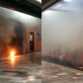 Ahora arde en llamas vagón del Metro en CDMX (VIDEO)