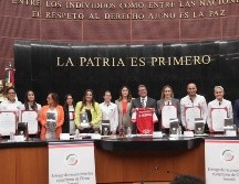 Jugadoras de Chivas acudieron al Senado de la República. Twitter/@senadomexicano