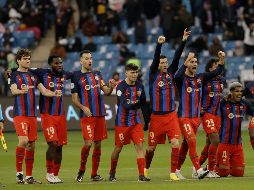 Barcelona definió de manera certera en la tanda de penales.  EFE/Juan Carlos Cárdenas