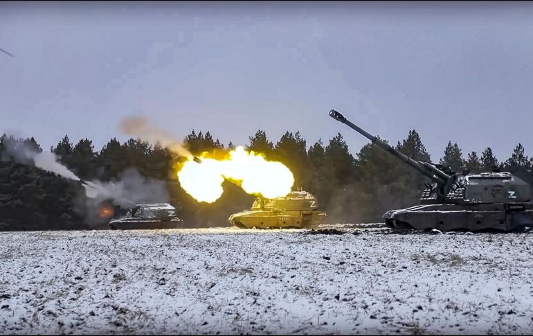 Los combates en Soledar y en sus alrededores han sido fuertes desde hace varios meses, pero su intensidad aumentó considerablemente en los últimos días. AFP/Prensa del Ministerio Ruso de Defensa