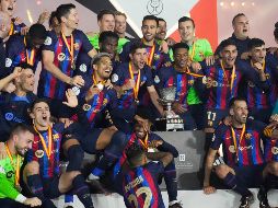El equipo azulgrana logró su primer título del 2023, tras vencer 3-1 al Real Madrid.  AP/Hussein Malla