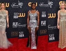 Los vestidos en colores metálicos y con brillos reinaron en los Critic's Choice Awards 2023. AP/ Jordan Strauss