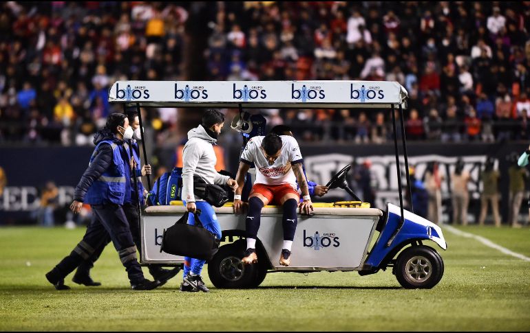 Vega se lesionó sin contacto en los primeros minutos del segundo tiempo del juego del pasado viernes ante San Luis. IMAGO7/T. Hidalgo