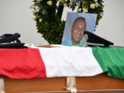 Este lunes se llevó a cabo el homenaje póstumo de cuerpo presente de Magdaleno Vital, mismo que se llevó a cabo en la Comisaría de la Policía Preventiva Municipal. CORTESÍA / Policía de Tlajomulco