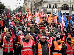 Aspectos de una protesta en Rennes como parte de las varias manifestaciones organizadas en Francia. AFP/D. Meyer