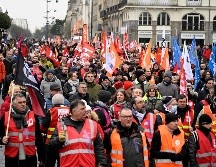 Aspectos de una protesta en Rennes como parte de las varias manifestaciones organizadas en Francia. AFP/D. Meyer