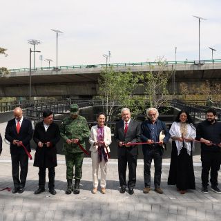López Obrador y Sheinbaum inauguran la Calzada Flotante en el Bosque de Chapultepec