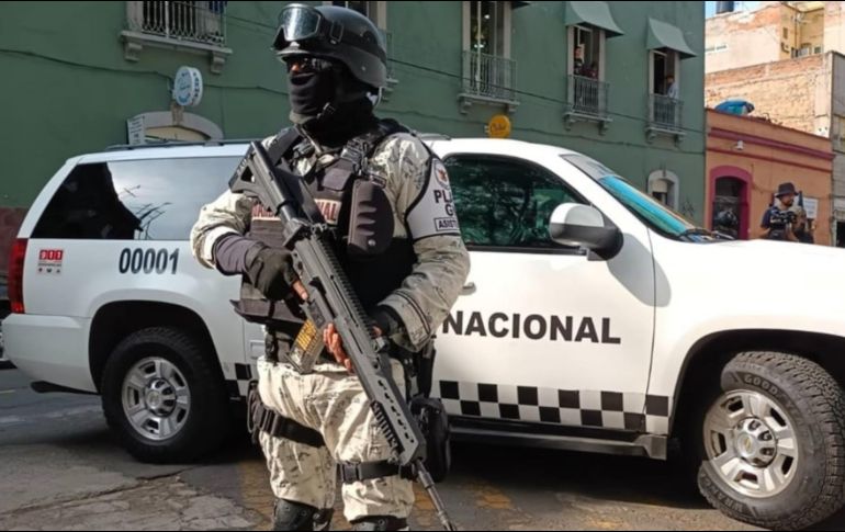 Elementos de la Guardia Nacional implementaron un operativo de vigilancia perimetral en la FEMDO. SUN/Manuel Espino