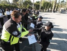 Un total de 303 nuevos oficiales concluyeron oficialmente su preparación en las instalaciones de la Academia de la Secretaría de Seguridad . ESPECIAL